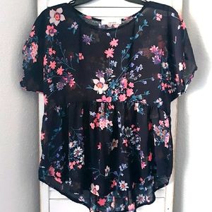 Anthropologie Sans Souci Peplum Blouse